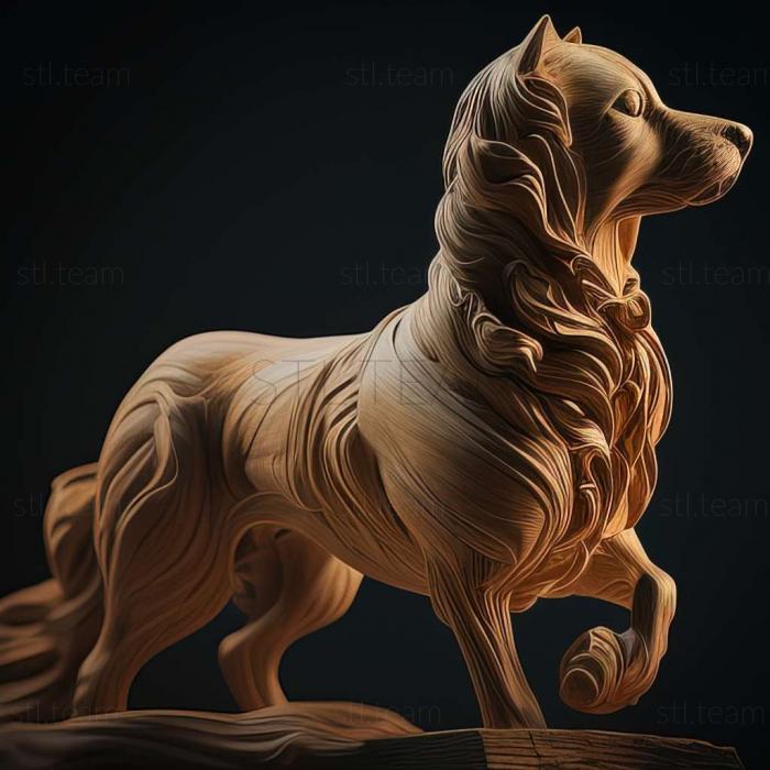 3D model Andalusian podenko dog (STL)